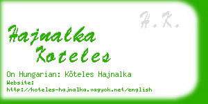 hajnalka koteles business card